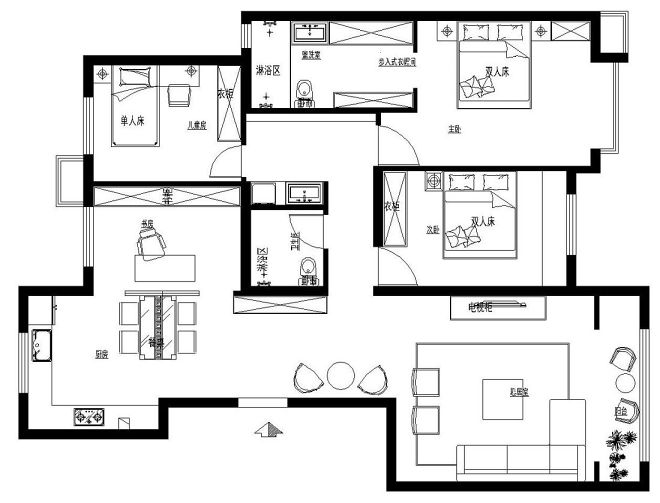 奢華四居室 傳統(tǒng)文化與現(xiàn)代設(shè)計的完美交融